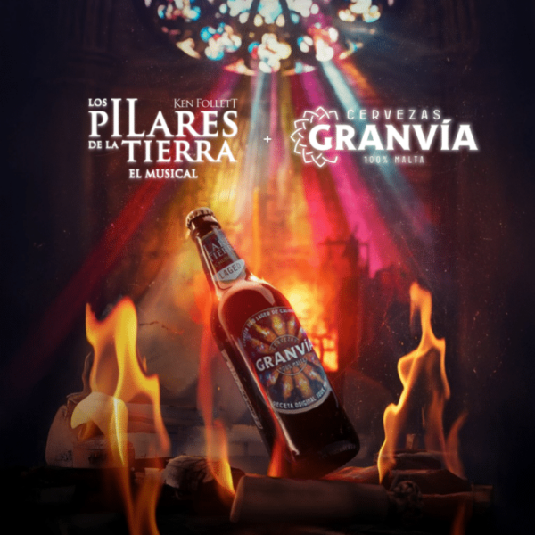 Cervezas Gran Vía se une a 'Pilares de la tierra, el musical' con una edición especial de su botella